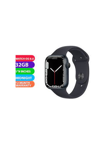 Apple Watch 7, GPS, Carcasa Midnight Aluminium 45mm, Midnight