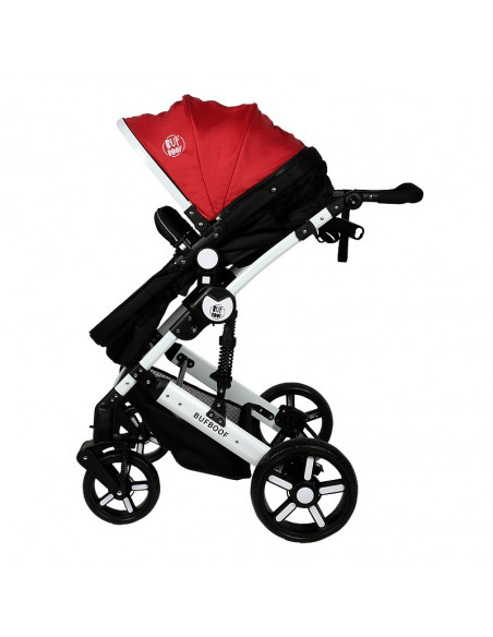 Carucior 2 in 1 reversibil X2 Buf Boof Red 0 36 luni,X2Red