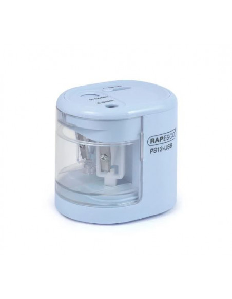 Ascutitoare dubla Rapesco PS12-USB, automata, albastru,RP-1447