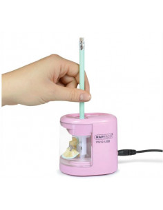 Ascutitoare dubla Rapesco PS12-USB, automata, roz,RP-1446 2