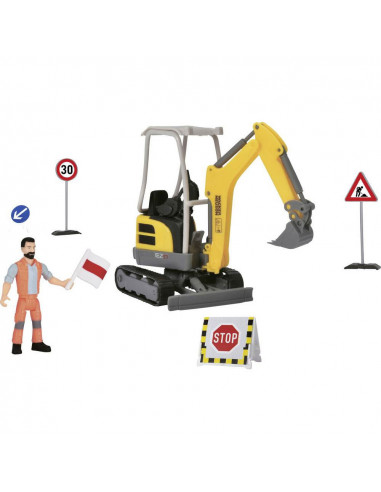 Set Dickie Toys Road Work excavator Neuson, figurina, semne