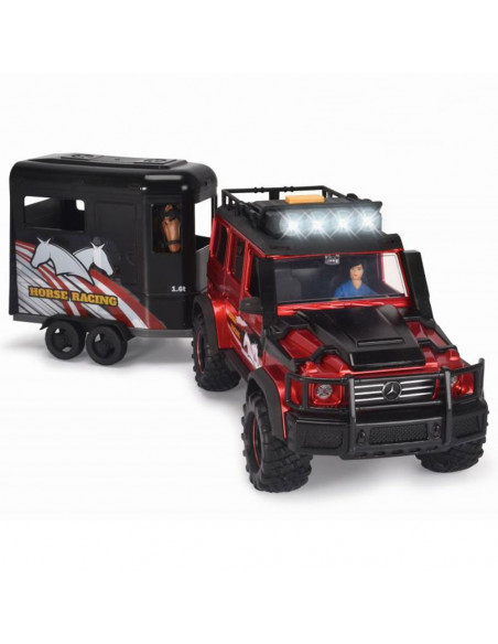 Set Dickie Toys Horse Trailer masina Mercedes-Benz AMG 500 cu