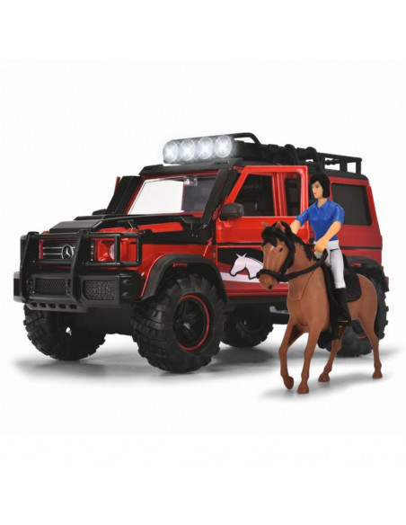 Set Dickie Toys Horse Trailer masina Mercedes-Benz AMG 500 cu