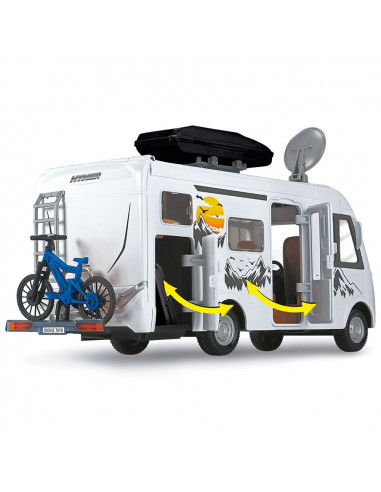 Rulota Dickie Toys Camper Hymer Camping Van Class B cu figurina