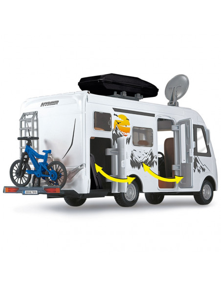 Rulota Dickie Toys Camper Hymer Camping Van Class B cu figurina