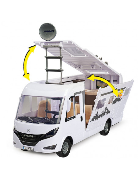 Rulota Dickie Toys Camper Hymer Camping Van Class B cu figurina