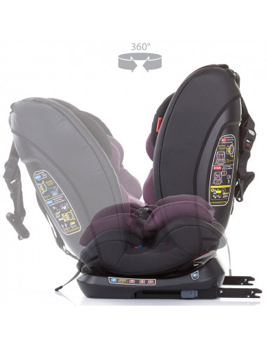 Scaun auto Chipolino Techno 0-36 kg lilac cu sistem