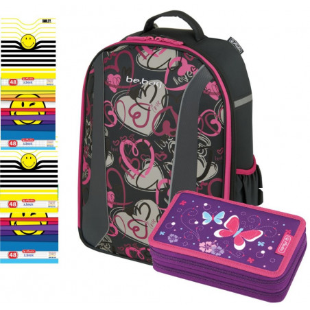 Set Scoala Herlitz Be.Bag Airgo Hearts - Rucsac, Penar Echipat Set Scoala Herlitz Be.Bag Airgo Hearts - Rucsac, Penar Echipat