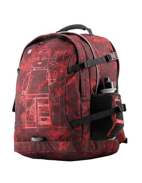 Rucsac Tech Teen, LEGO Core Line - design Minifigures Burgundy