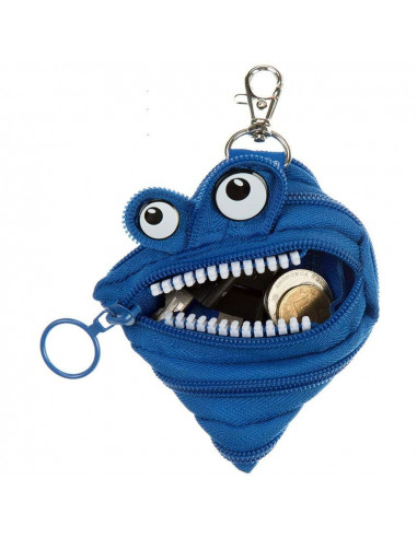 Portofel cu fermoar, pentru monezi, ZIPIT Monsters - albastru