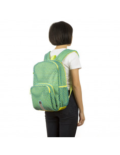 Rucsac ZIPIT Mesh Light Blue & Green, cu buzunare 2