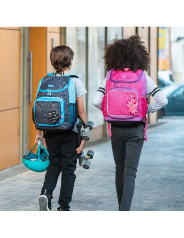 Rucsac ZIPIT Wildlings Premium, buzunare laterale - negru +