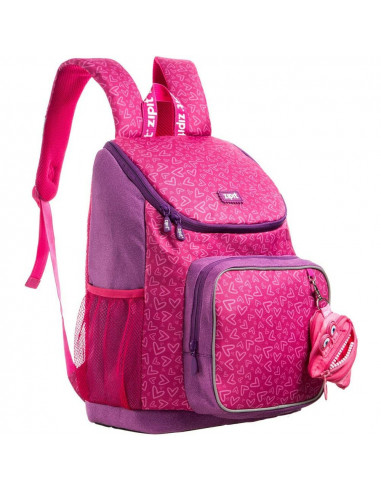Rucsac ZIPIT Wildlings Premium, buzunare laterale - roz +