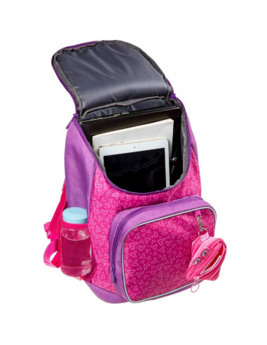 Rucsac ZIPIT Wildlings Premium, buzunare laterale - roz +