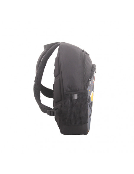Rucsac negru LEGO M-Line, cu buzunar frontal - design gri