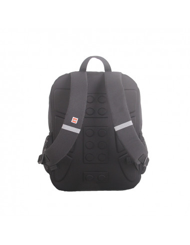 Rucsac negru LEGO M-Line, cu buzunar frontal - design gri
