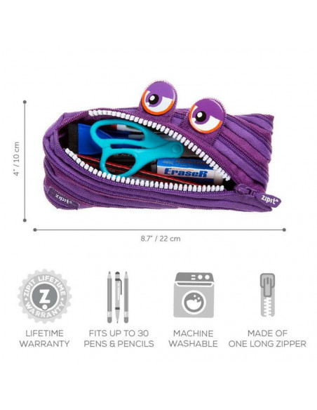 Penar cu fermoar, ZIPIT Wildlings - mov,ZP-147911