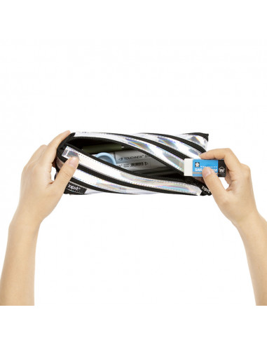 Penar cu fermoar, ZIPIT Metallic - argintiu,ZP-423054