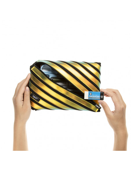 Penar cu fermoar, ZIPIT Metallic Jumbo - aramiu,ZP-423078