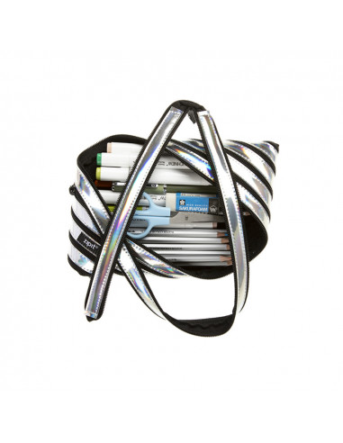 Penar cu fermoar, ZIPIT Metallic Jumbo - argintiu,ZP-423085