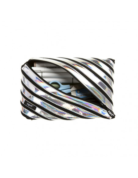 Penar cu fermoar, ZIPIT Metallic Jumbo - argintiu,ZP-423085