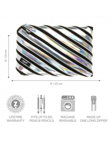 Penar cu fermoar, ZIPIT Metallic Jumbo - argintiu,ZP-423085