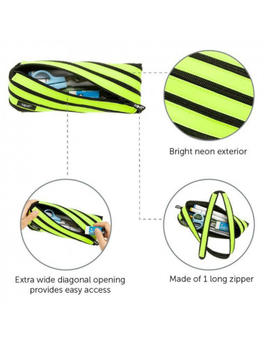 Penar cu fermoar, ZIPIT Neon - galben,ZP-422989