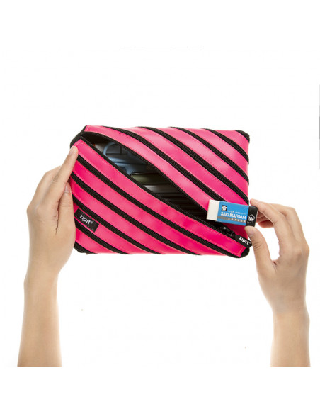 Penar cu fermoar, ZIPIT Neon Jumbo - roz,ZP-423009