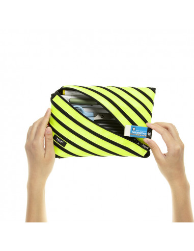 Penar cu fermoar, ZIPIT Neon Jumbo - galben,ZP-423023