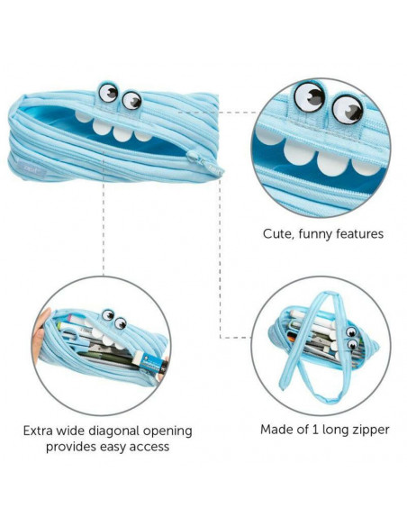 Penar cu fermoar, ZIPIT Gorge Monster - albastru,ZP-423122