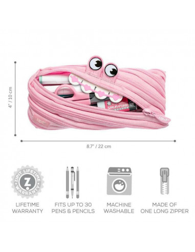 Penar cu fermoar, ZIPIT Gorge Monster - roz,ZP-423139