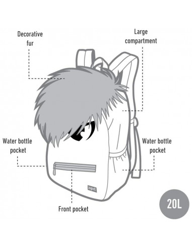 Rucsac ZIPIT Lady Grillz - camuflaj,ZP-424105
