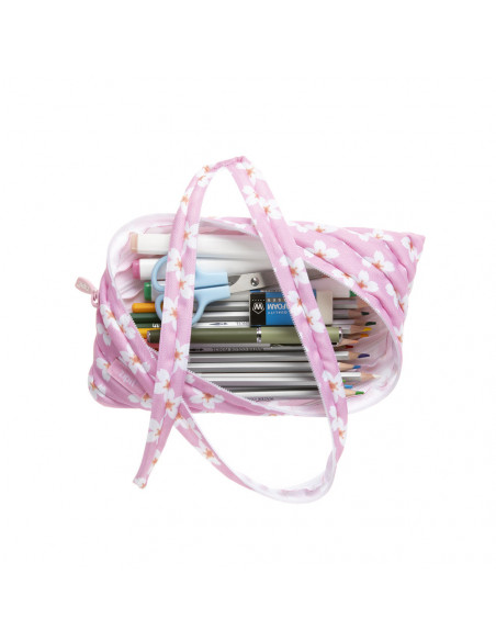 Penar cu fermoar, ZIPIT Fresh Jumbo - roz cu flori,ZP-422880