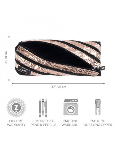 Penar cu fermoar, ZIPIT Metallic - bronz,ZP-192433