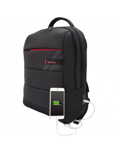 Geanta BESTLIFE Cplus Black - laptop 16 inch, charge pentru USB