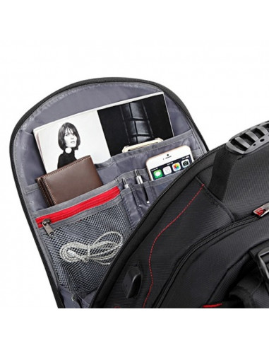 Rucsac BESTLIFE Gaming Assailant - negru/rosu - laptop 17 inch