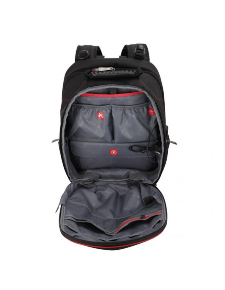 Rucsac BESTLIFE Gaming Assailant - negru/rosu - laptop 17 inch