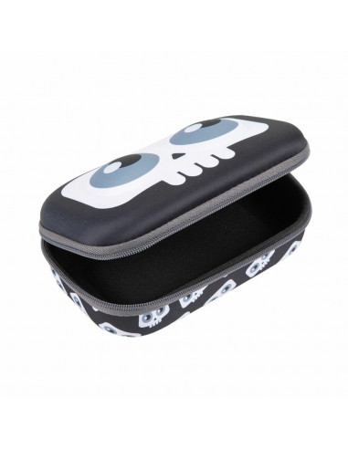 Penar cu fermoar, ZIPIT Creatures Storage box - craniu negru cu