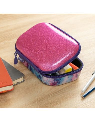 Penar cu fermoar, ZIPIT Glitter Storage box - roz,ZP-428929