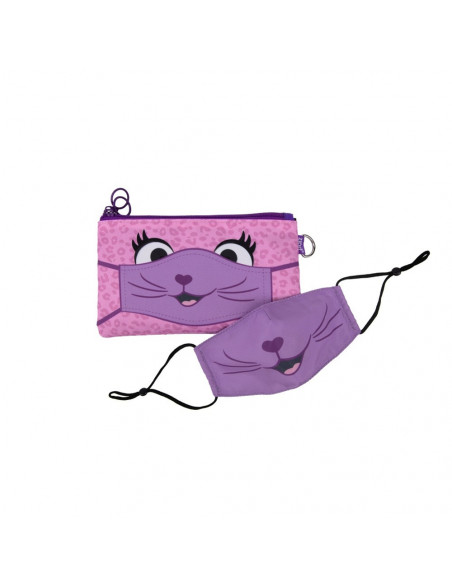 Penar dublu cu fermoar si masca material textil, ZIPIT Face-It