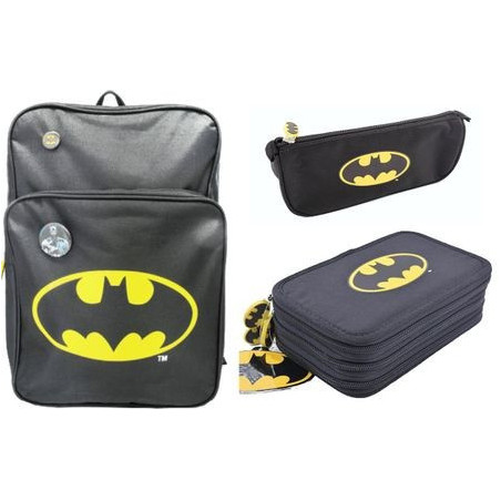 Set Scoala Batman - Ghiozdan, Penar 3 Fermoare Neechipat, Penar Set Scoala Batman - Ghiozdan, Penar 3 Fermoare Neechipat, Penar