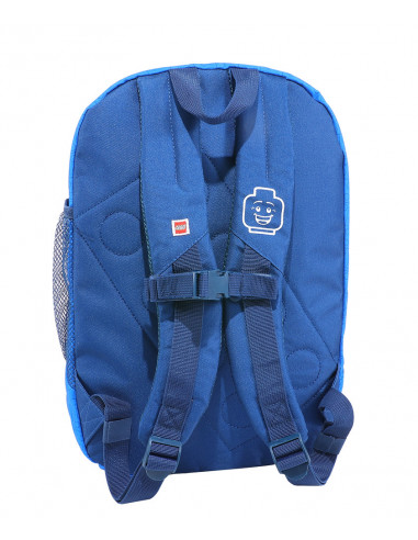 Rucsac scoala LEGO V-Line - design Faces Blue,LG-10048-2006
