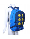 Rucsac scoala LEGO V-Line - design Faces Blue,LG-10048-2006