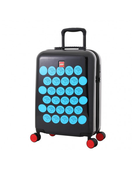 Troller 20 inch, material ABS, LEGO Brick Dots - negru cu