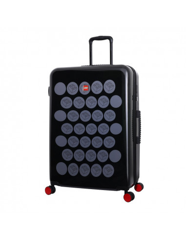 Troller 28 inch, material ABS, LEGO Brick Dots - negru cu