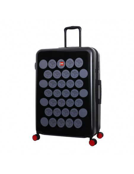Troller 28 inch, material ABS, LEGO Brick Dots - negru cu