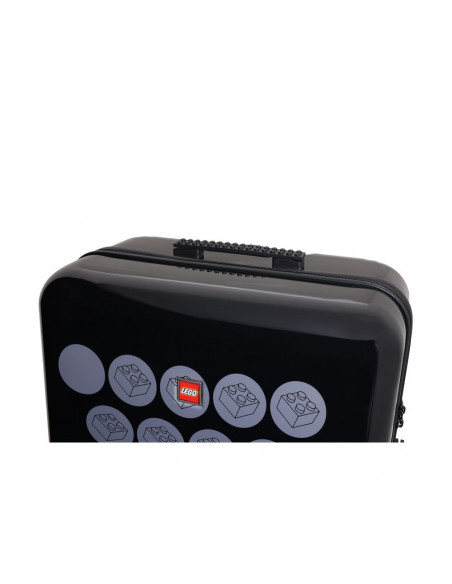 Troller 28 inch, material ABS, LEGO Brick Dots - negru cu