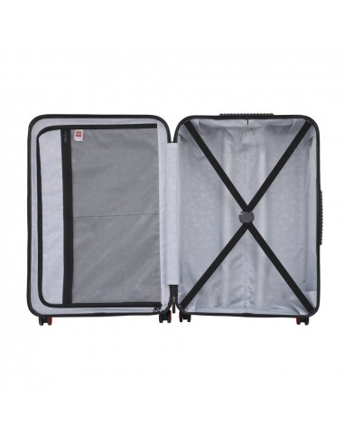 Troller 28 inch, material ABS, LEGO Brick Dots - negru cu