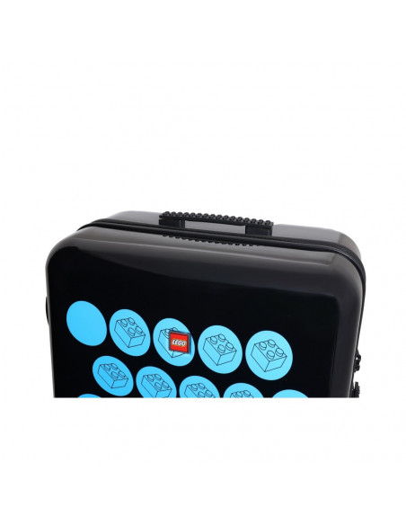 Troller 28 inch, material ABS, LEGO Brick Dots - negru cu