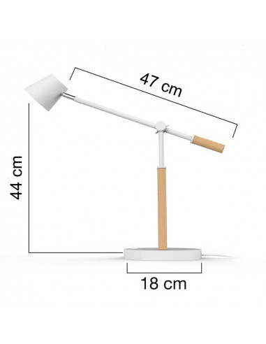 Lampa de birou, cu LED, UNILUX Vicky - alba,UL-400110084